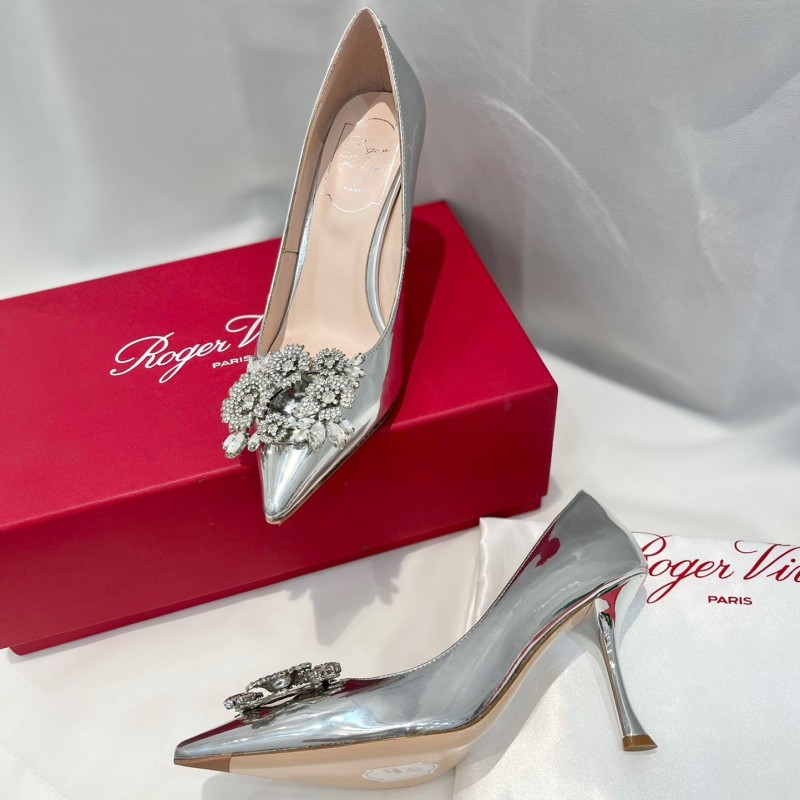 Roger Vivier Bouquet Strass Buckle Heels