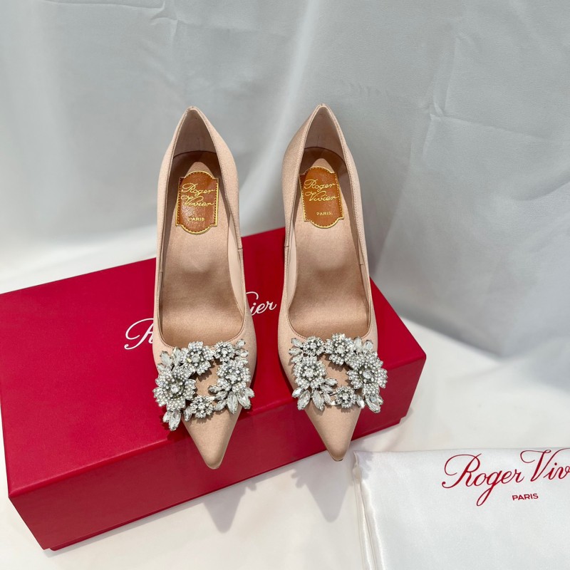 Roger Vivier Bouquet Strass Buckle Heels