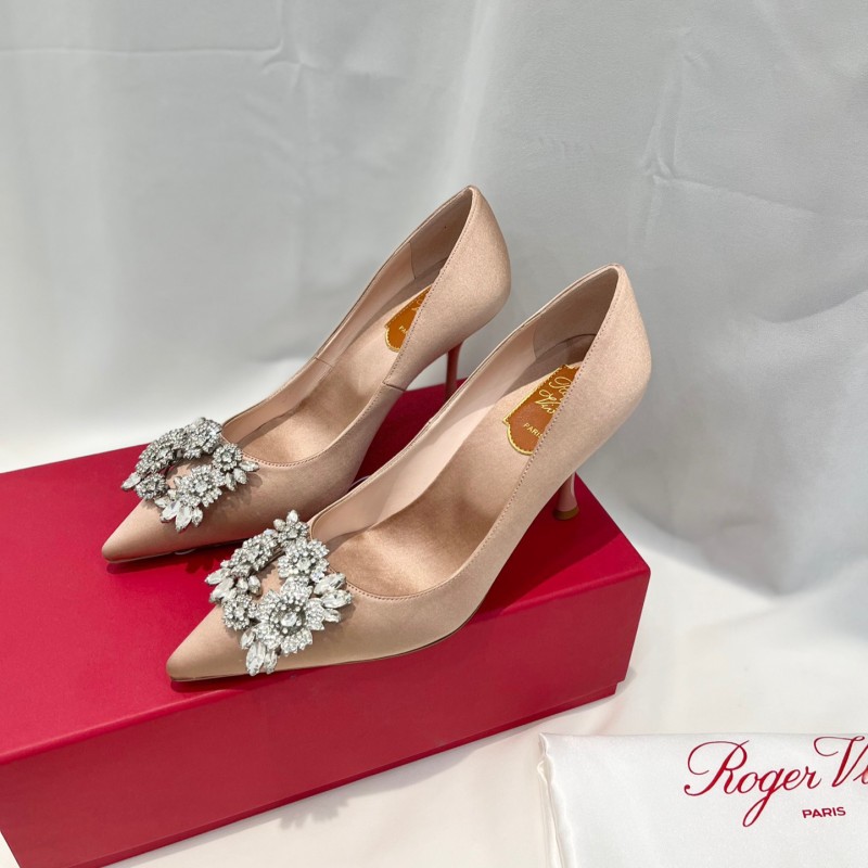 Roger Vivier Bouquet Strass Buckle Heels