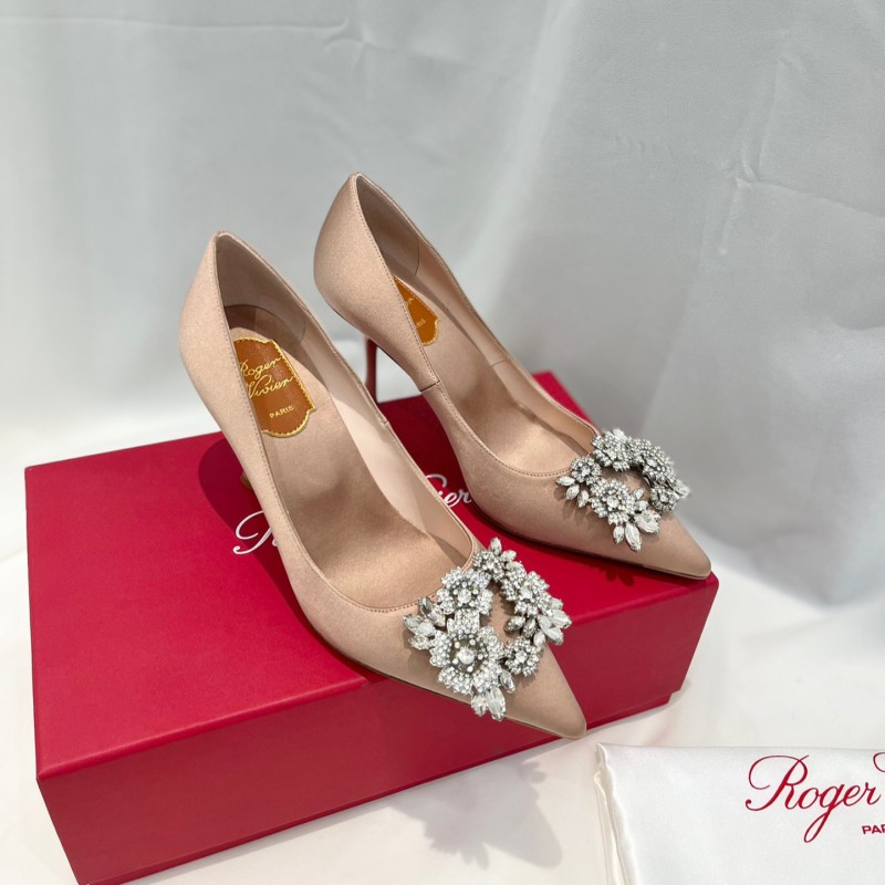 Roger Vivier Bouquet Strass Buckle Heels