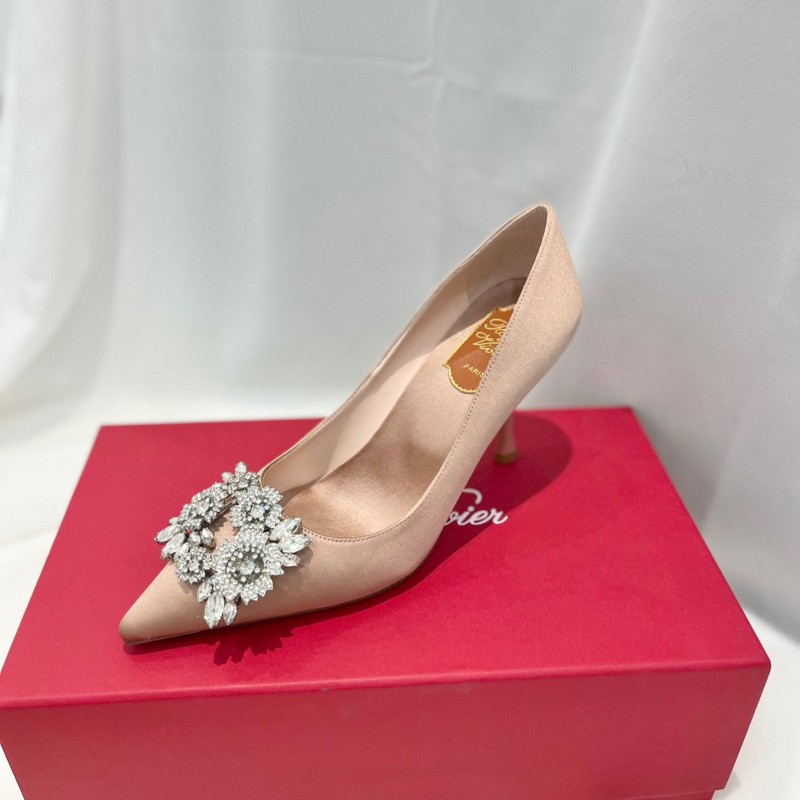 Roger Vivier Bouquet Strass Buckle Heels