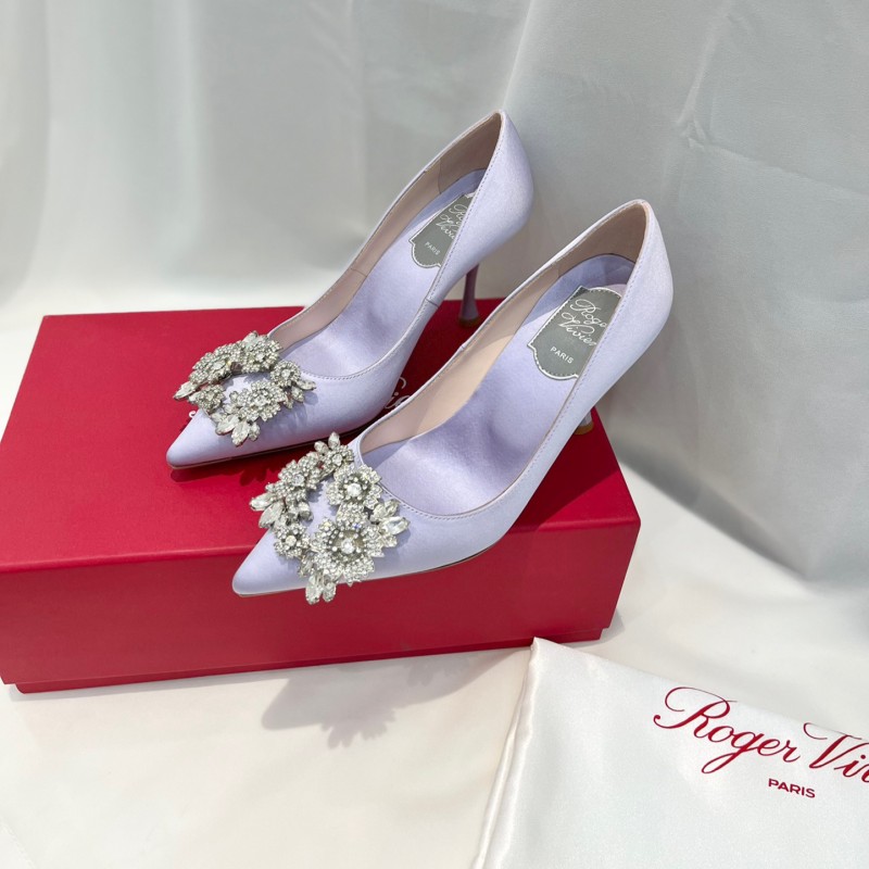 Roger Vivier Bouquet Strass Buckle Heels