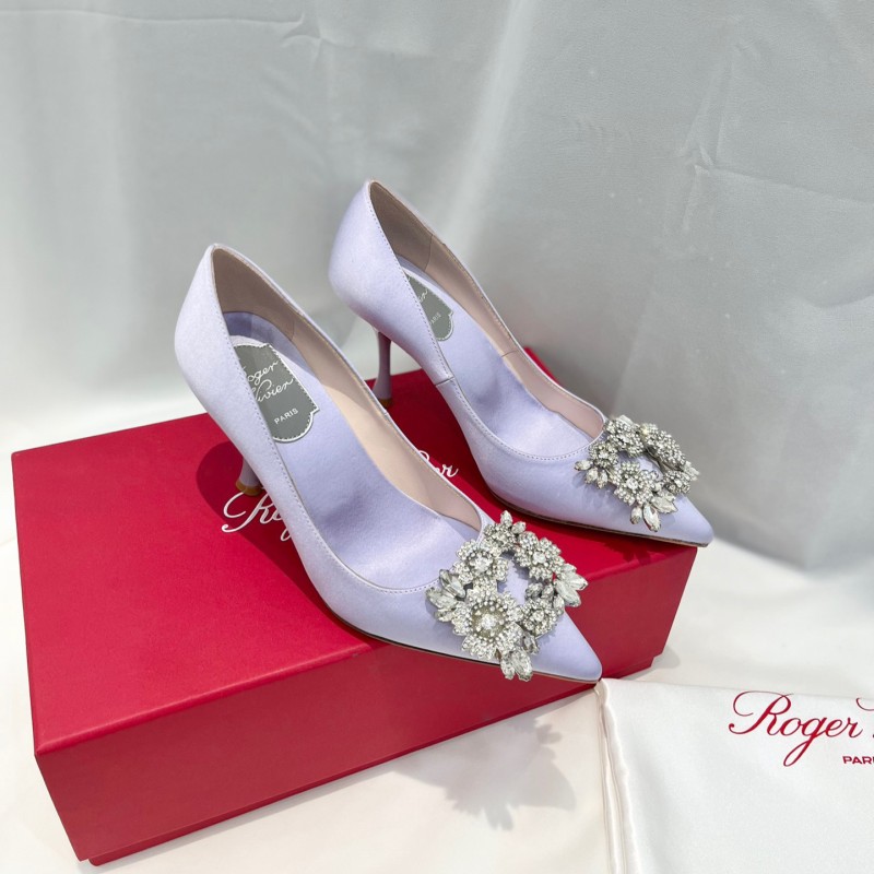 Roger Vivier Bouquet Strass Buckle Heels