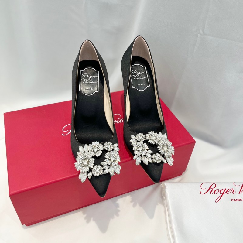 Roger Vivier Bouquet Strass Buckle Heels