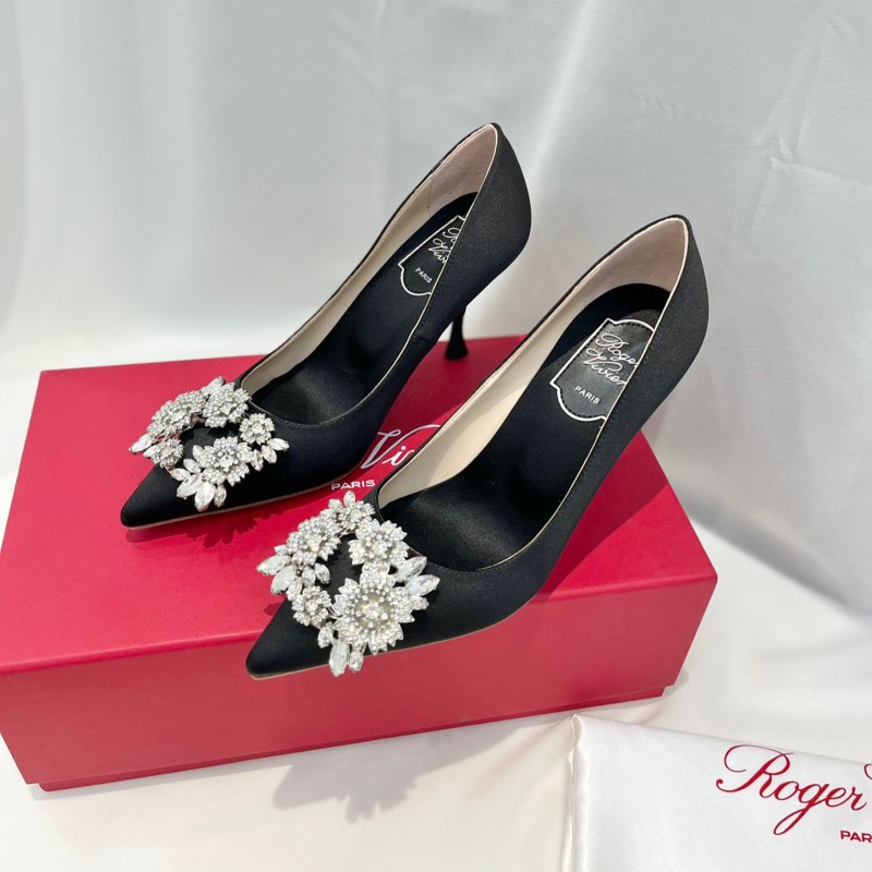 Roger Vivier Bouquet Strass Buckle Heels