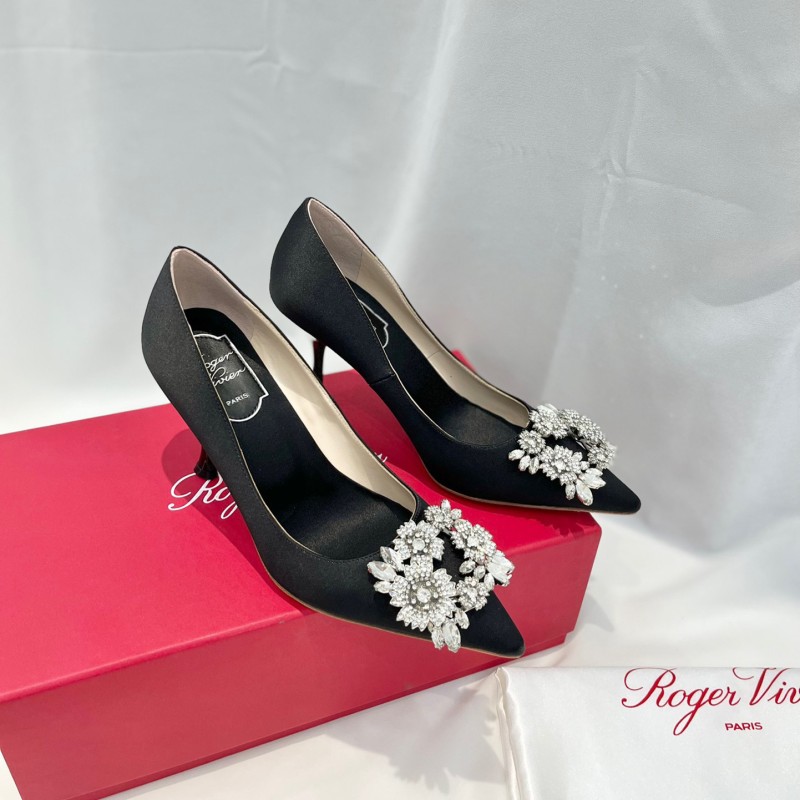 Roger Vivier Bouquet Strass Buckle Heels