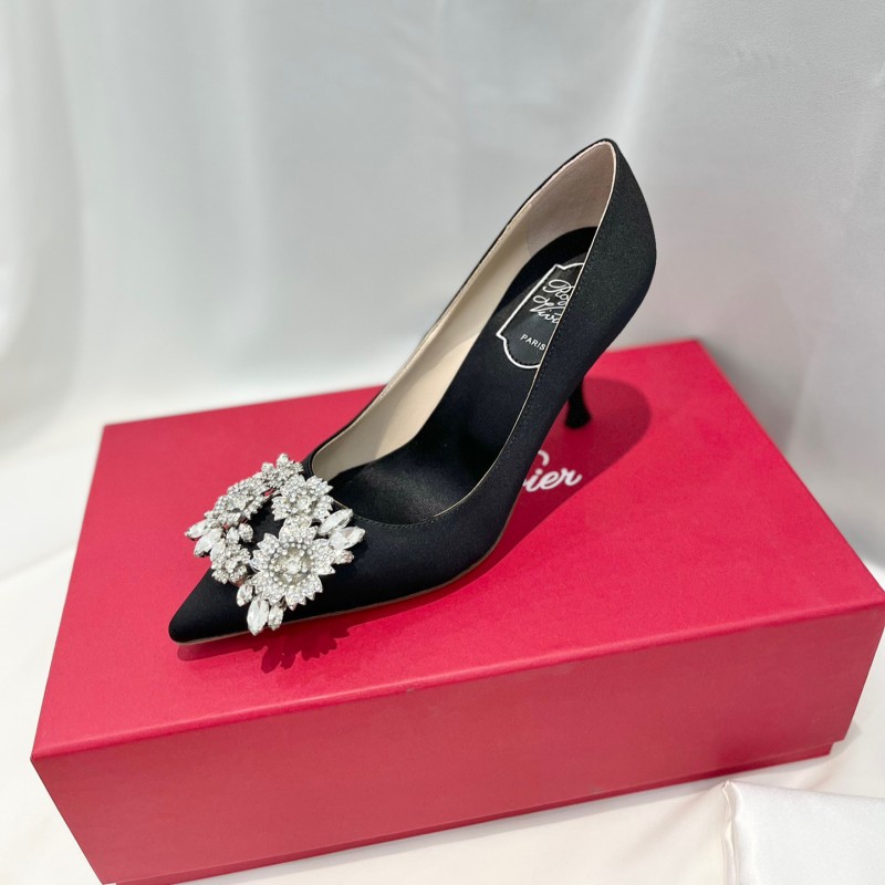 Roger Vivier Bouquet Strass Buckle Heels