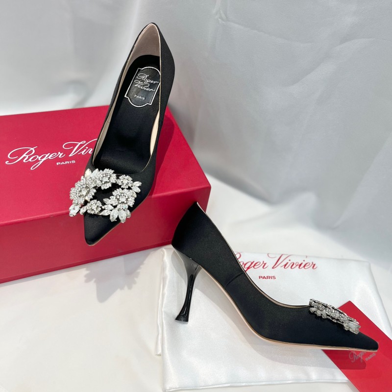 Roger Vivier Bouquet Strass Buckle Heels