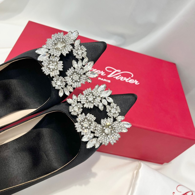 Roger Vivier Bouquet Strass Buckle Heels