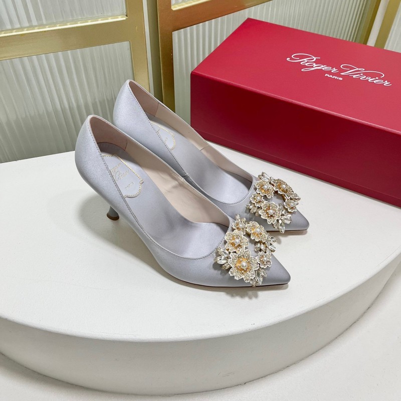 Roger Vivier Bouquet Strass Buckle Heels