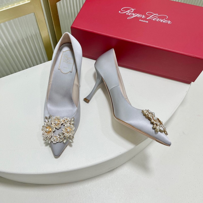 Roger Vivier Bouquet Strass Buckle Heels