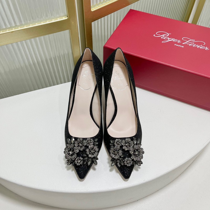 Roger Vivier Bouquet Strass Buckle Heels