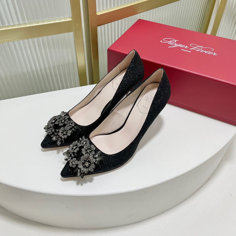 Roger Vivier Bouquet Strass Buckle Heels