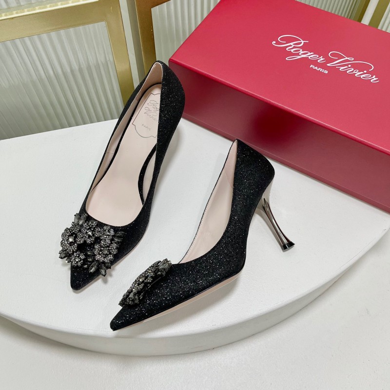 Roger Vivier Bouquet Strass Buckle Heels