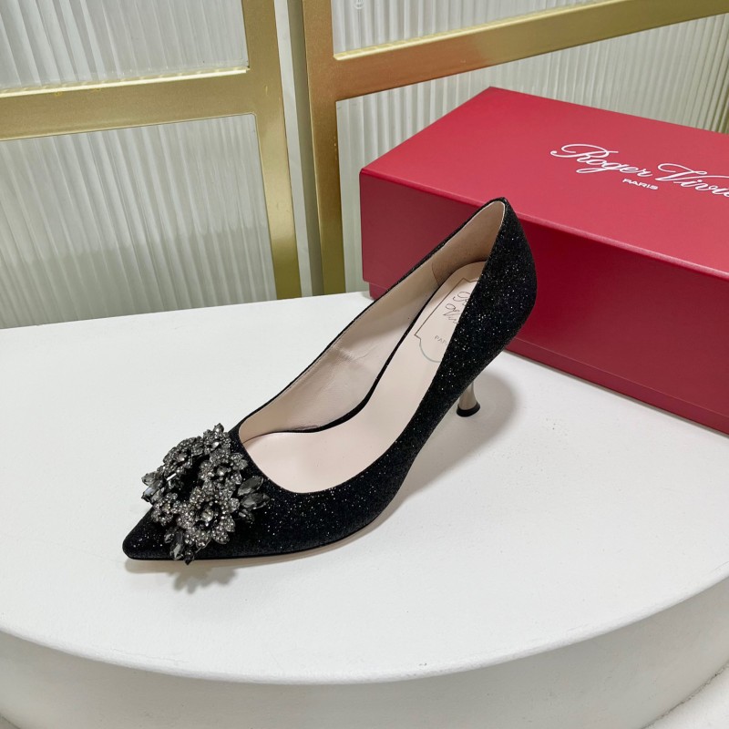 Roger Vivier Bouquet Strass Buckle Heels