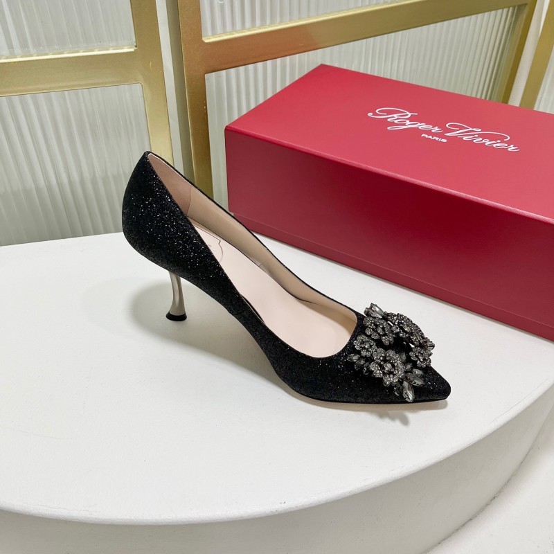 Roger Vivier Bouquet Strass Buckle Heels