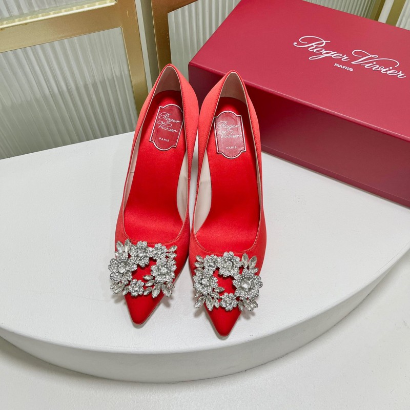 Roger Vivier Bouquet Strass Buckle Heels