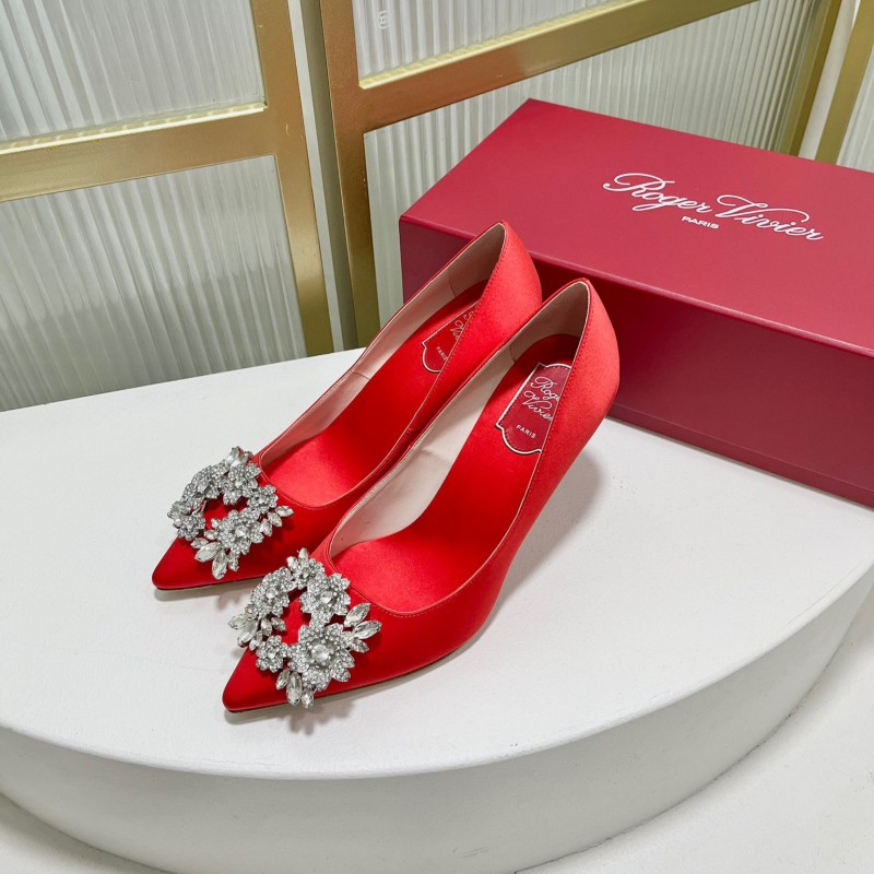 Roger Vivier Bouquet Strass Buckle Heels