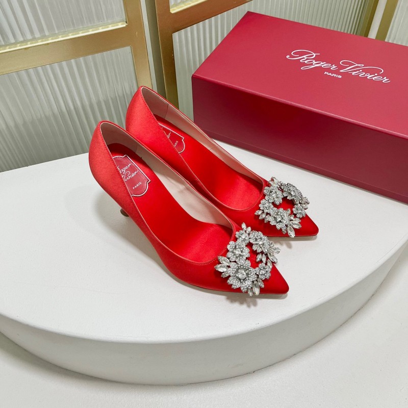 Roger Vivier Bouquet Strass Buckle Heels