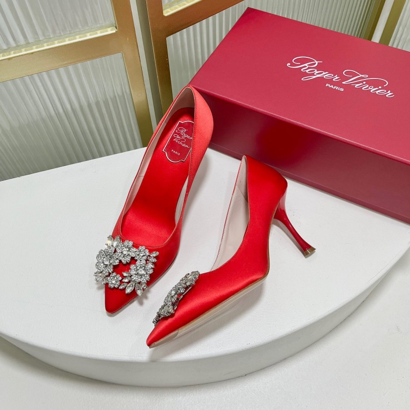 Roger Vivier Bouquet Strass Buckle Heels