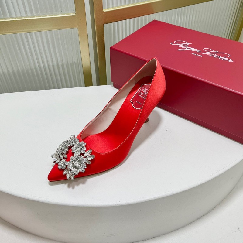 Roger Vivier Bouquet Strass Buckle Heels