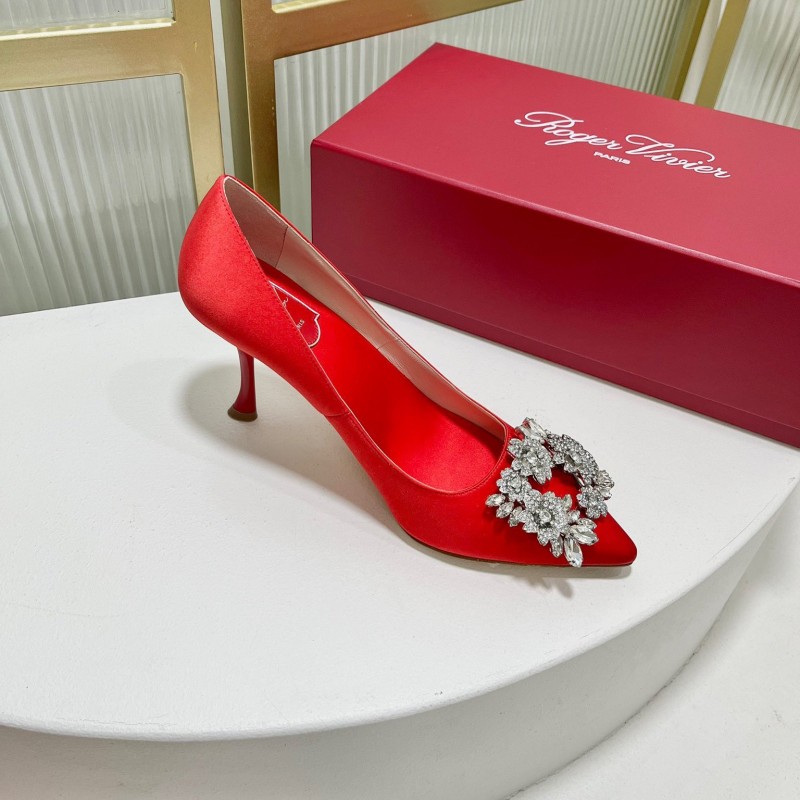 Roger Vivier Bouquet Strass Buckle Heels