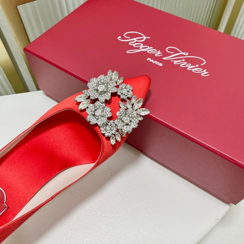 Roger Vivier Bouquet Strass Buckle Heels