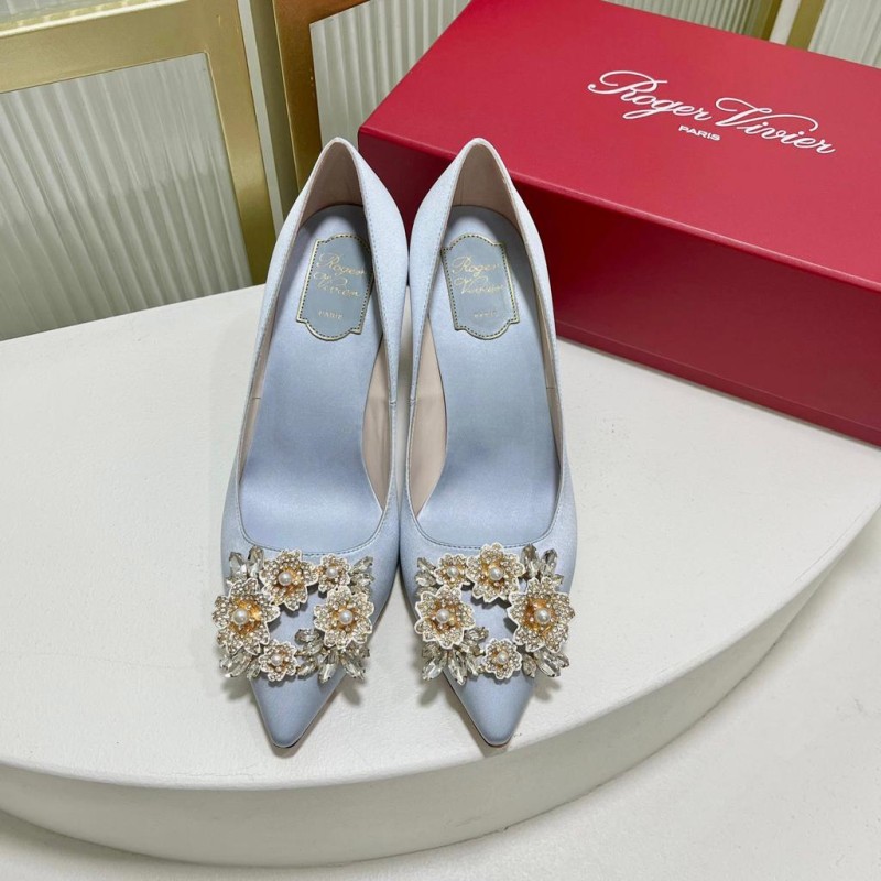 Roger Vivier Bouquet Strass Buckle Heels