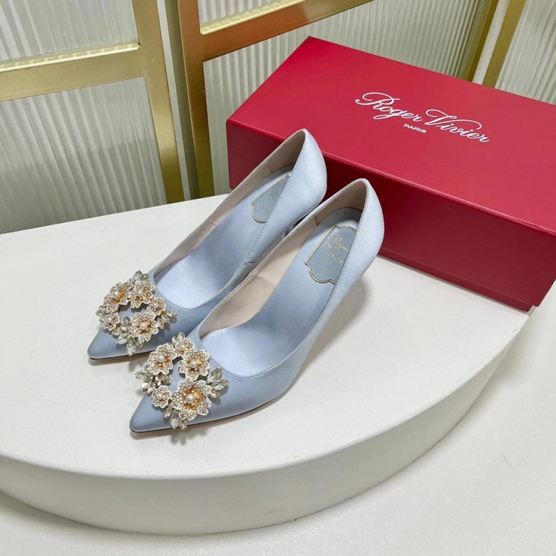 Roger Vivier Bouquet Strass Buckle Heels