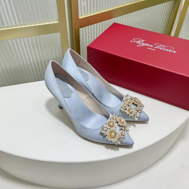 Roger Vivier Bouquet Strass Buckle Heels