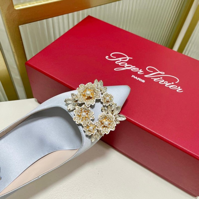 Roger Vivier Bouquet Strass Buckle Heels