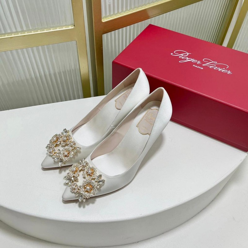 Roger Vivier Bouquet Strass Buckle Heels