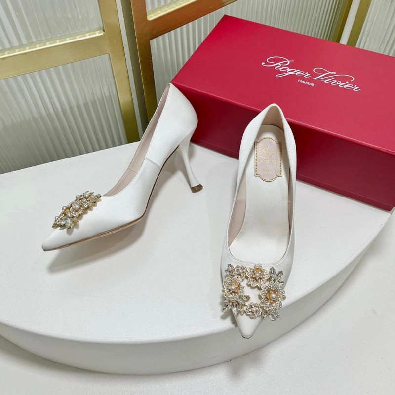 Roger Vivier Bouquet Strass Buckle Heels