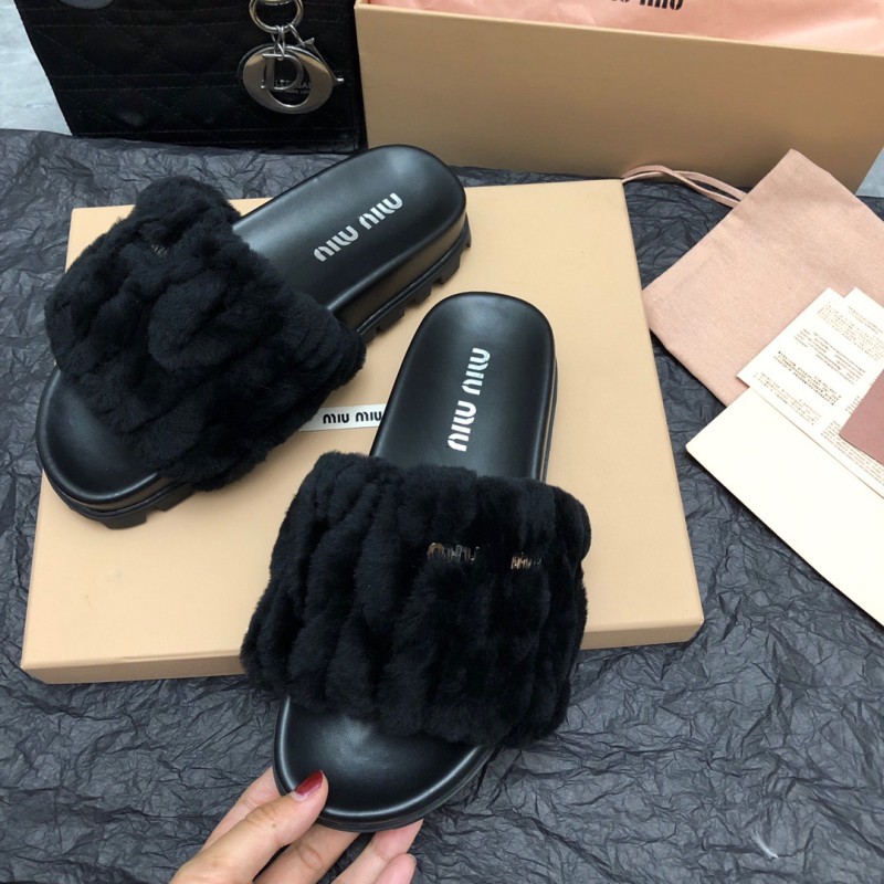 MiuMiu Fur Slippers