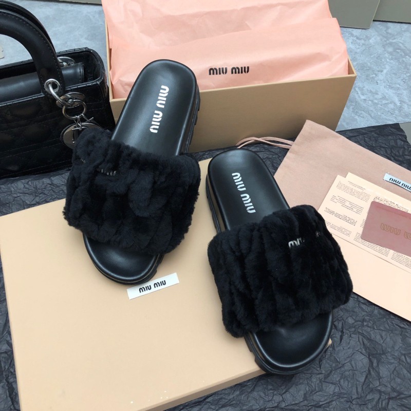 MiuMiu Fur Slippers