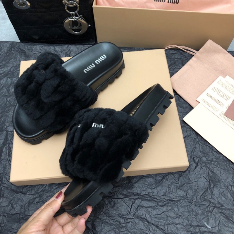 MiuMiu Fur Slippers