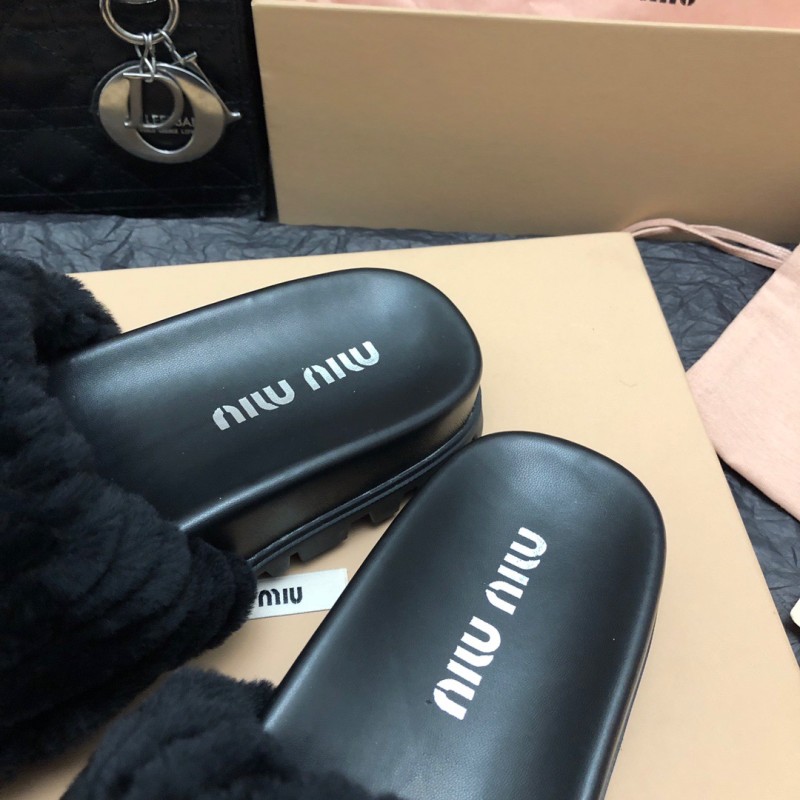 MiuMiu Fur Slippers