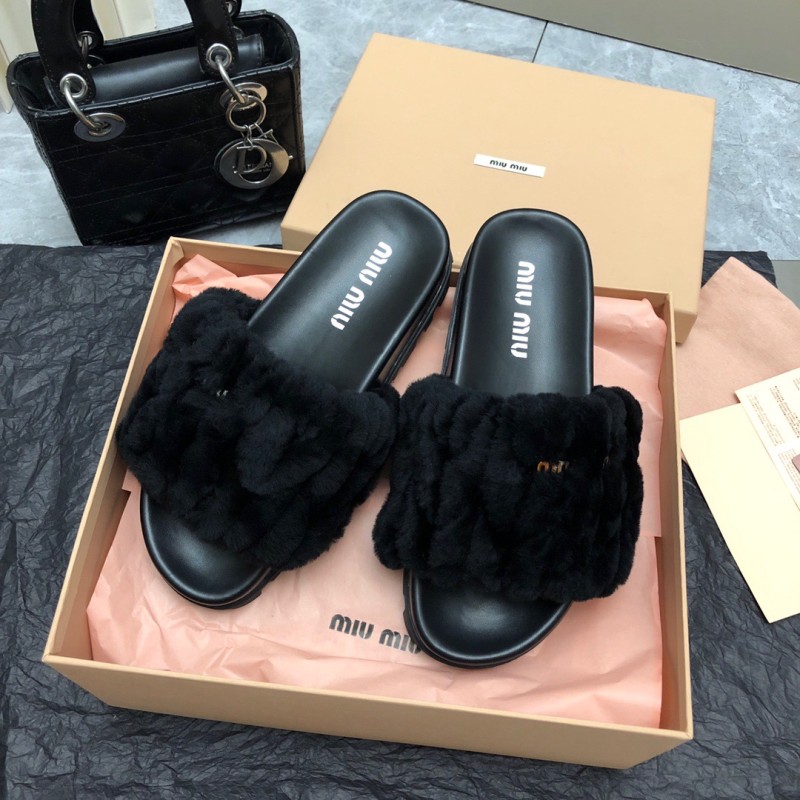 MiuMiu Fur Slippers