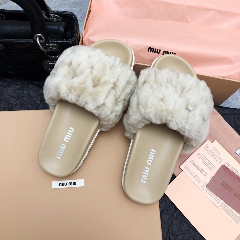 MiuMiu Fur Slippers