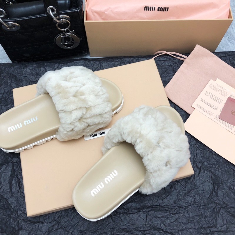 MiuMiu Fur Slippers