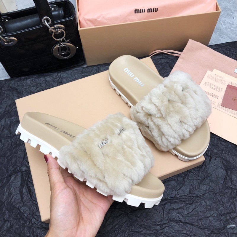 MiuMiu Fur Slippers