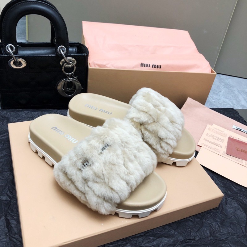 MiuMiu Fur Slippers