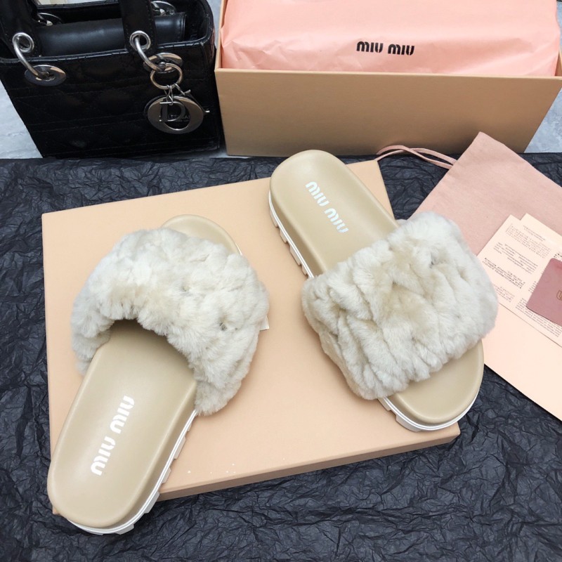 MiuMiu Fur Slippers