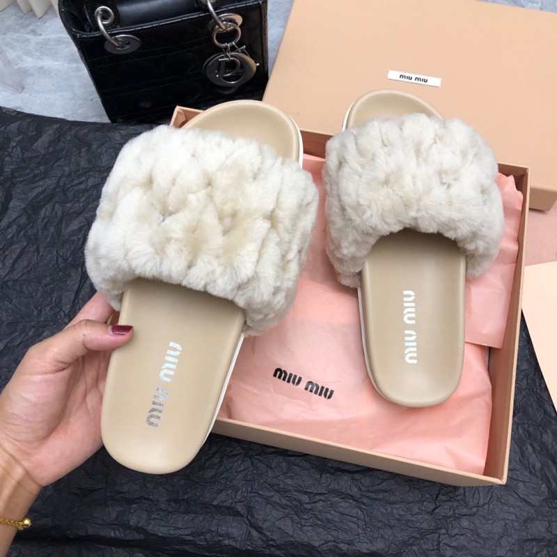 MiuMiu Fur Slippers