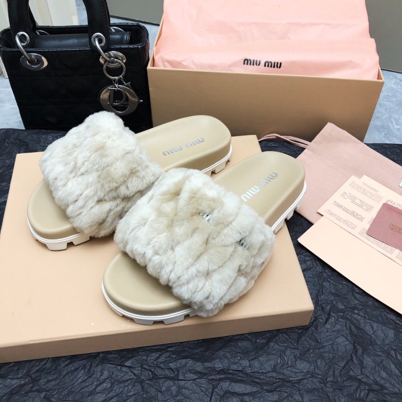 MiuMiu Fur Slippers