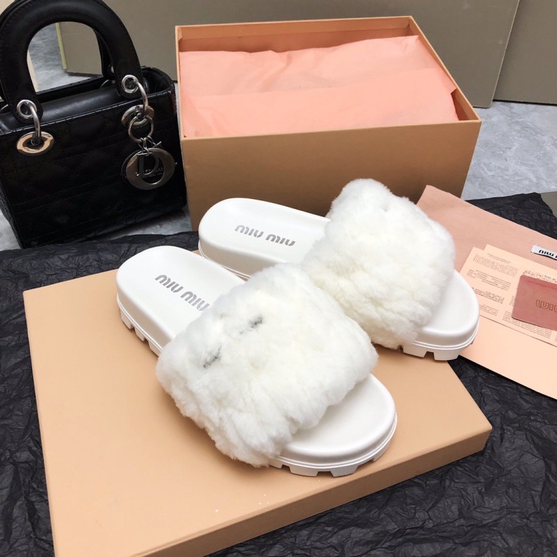 MiuMiu Fur Slippers