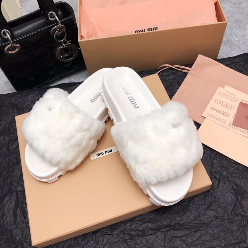 MiuMiu Fur Slippers