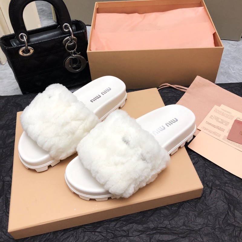 MiuMiu Fur Slippers