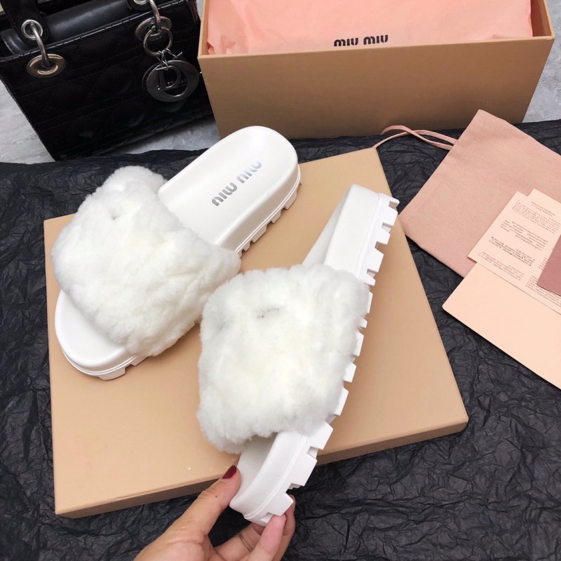 MiuMiu Fur Slippers