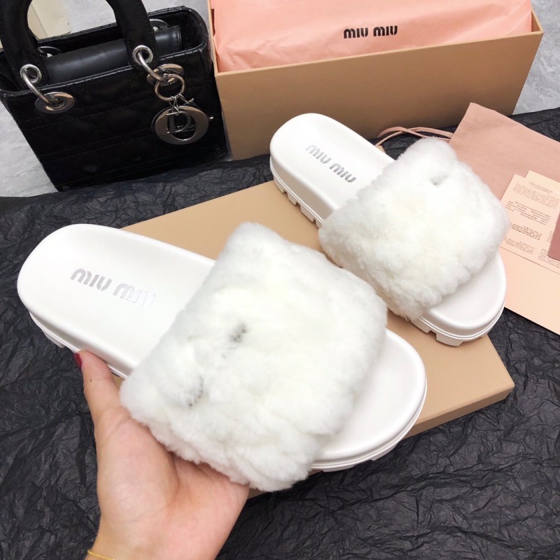 MiuMiu Fur Slippers